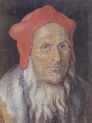 Albrecht Durer Bearded Man in a Red cap painting